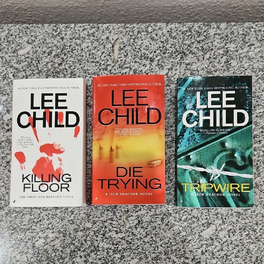 Jack Reacher Novel Set - Red, Orange, Green Covers
